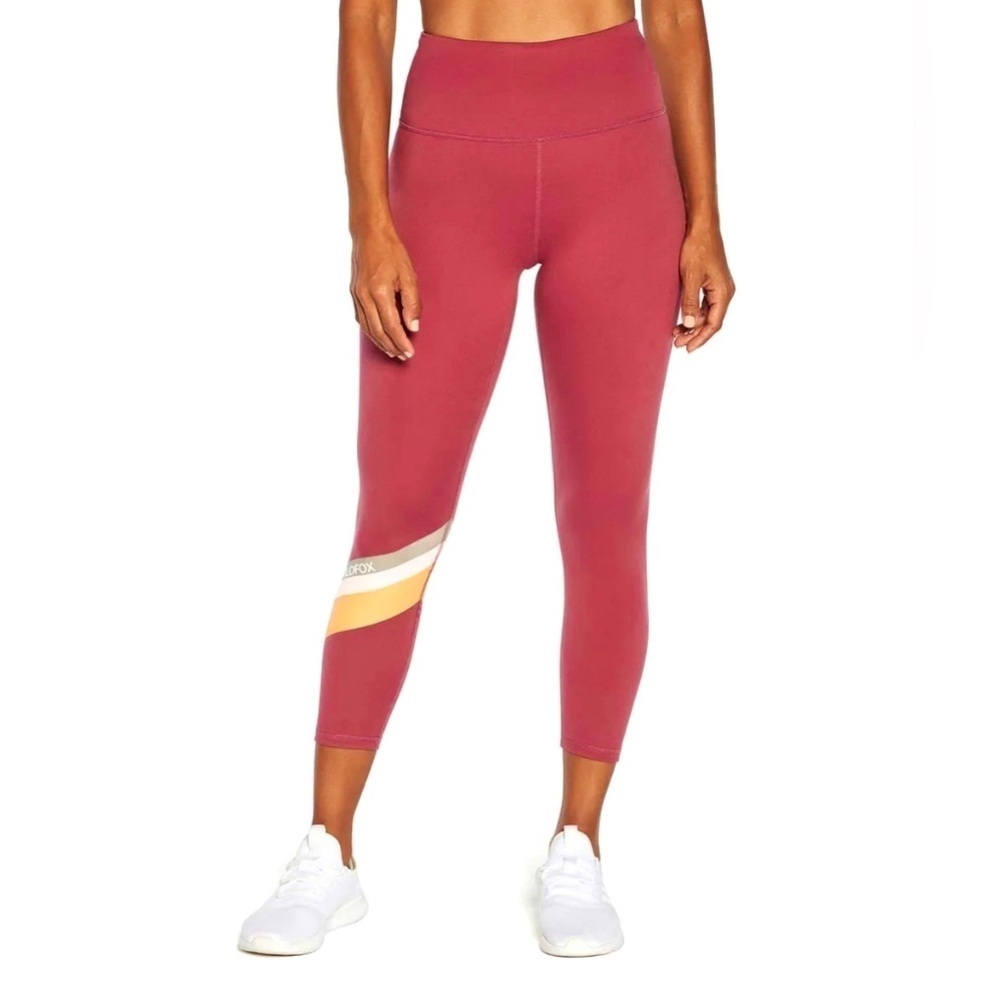 Wildfox Sweat Varsity Stripe 7/8 Length Athletic Leggings Size Small